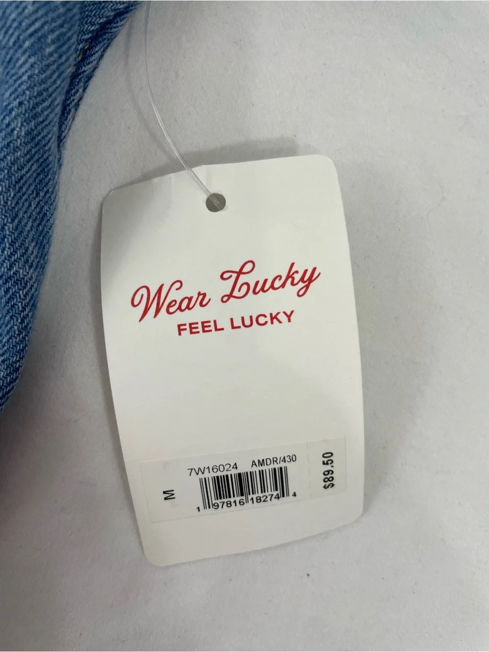 Lucky Brand Denim Western Shirt Medium Snap Button Chambray Jean Top NWT - Picture 9 of 11